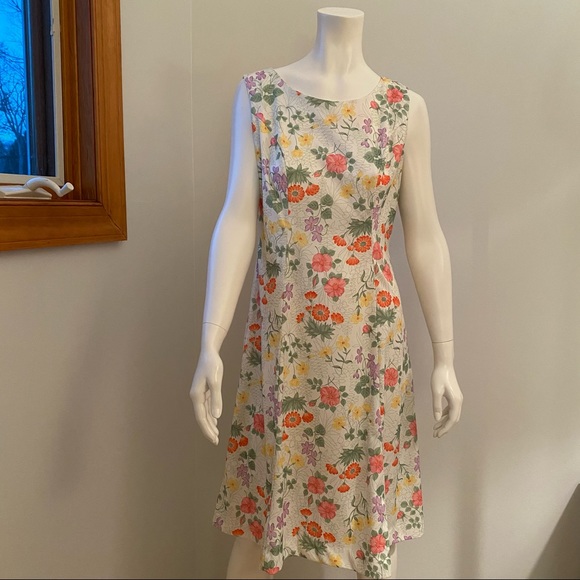 VINTAGE JOHN ABBOTT Floral Summer Dress Sleeveless - Picture 4 of 10